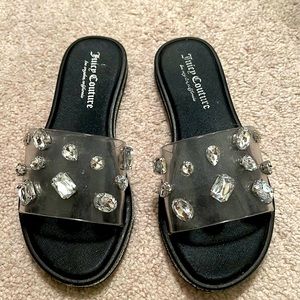 Juicy Couture slide rhinestone sandal